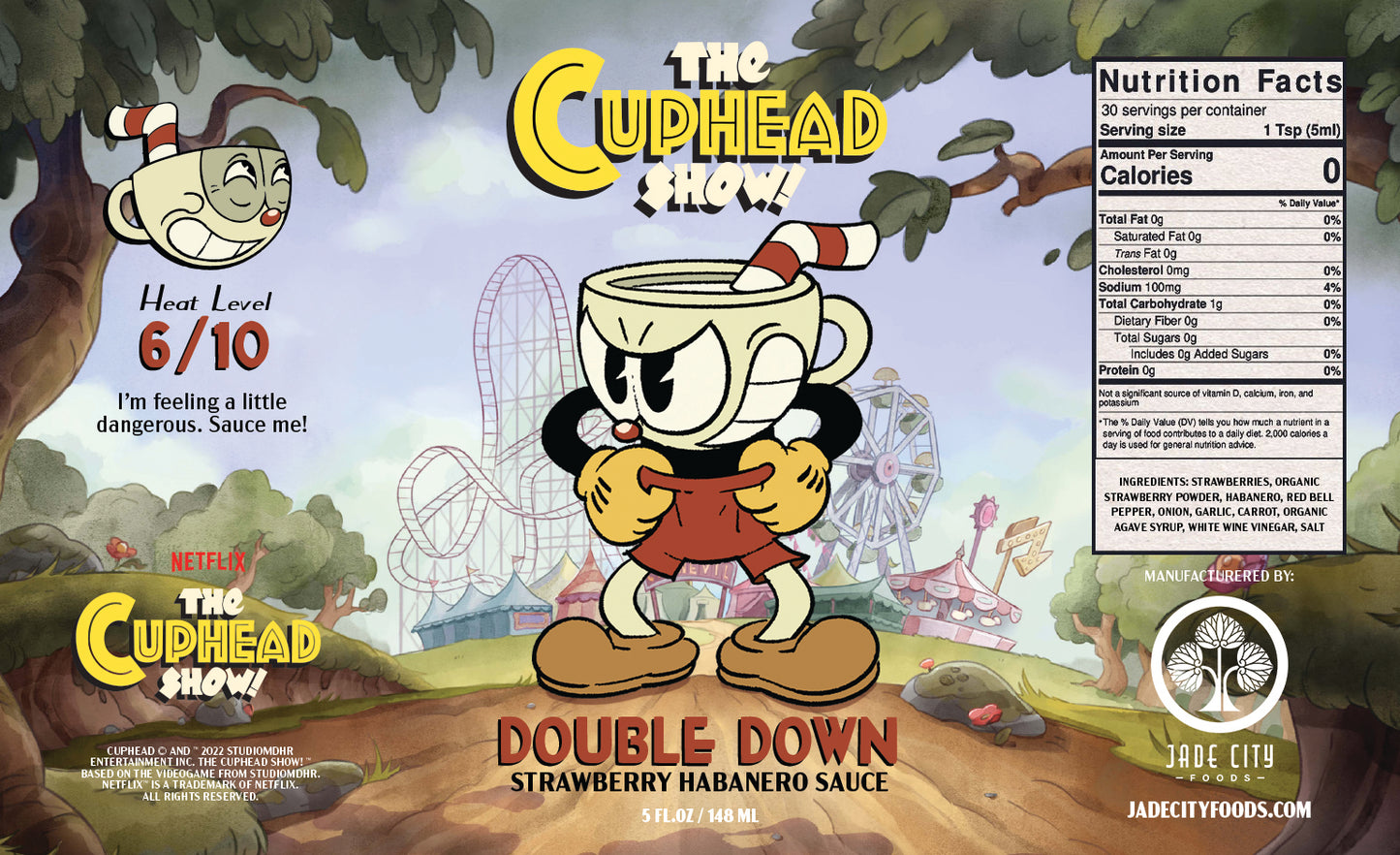 Cuphead's Double Down: Strawberry Habanero Sauce