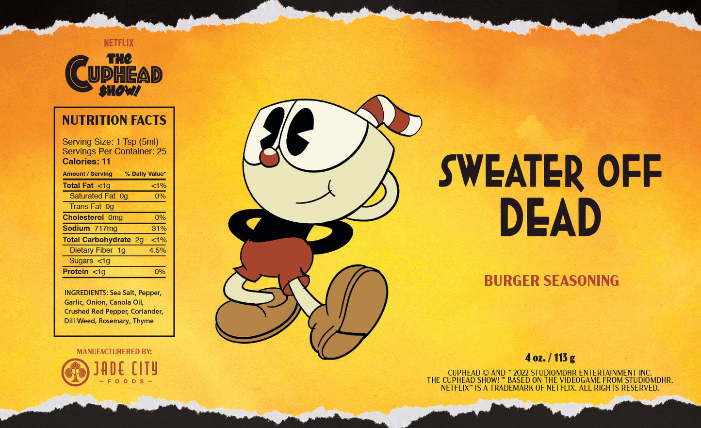 Cuphead's Sweater Off Dead : Burger Seasoning