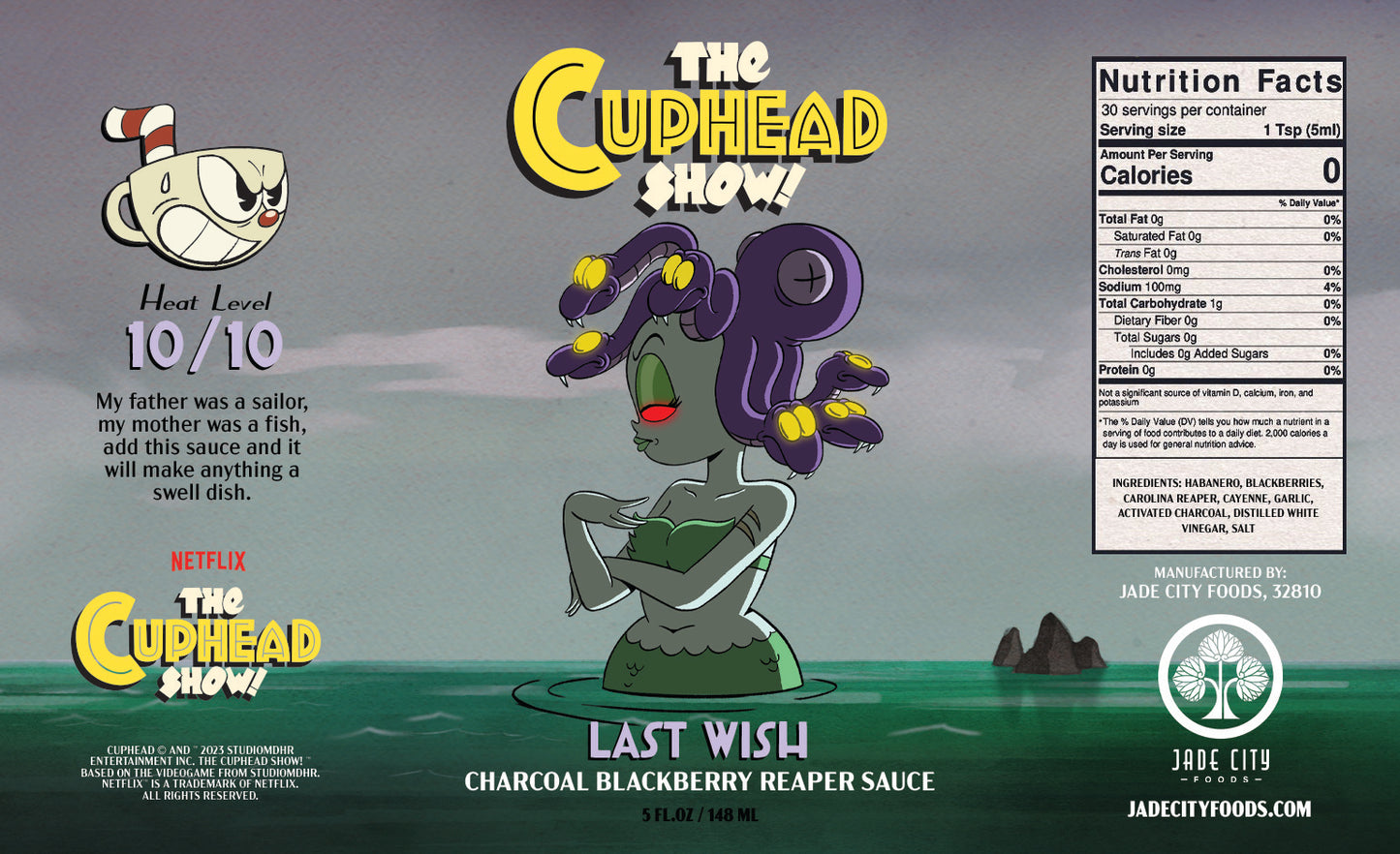 Cala Maria's Last Wish: Charcoal Blackberry Reaper Sauce – The Cuphead Show  : Officially Licensed Store