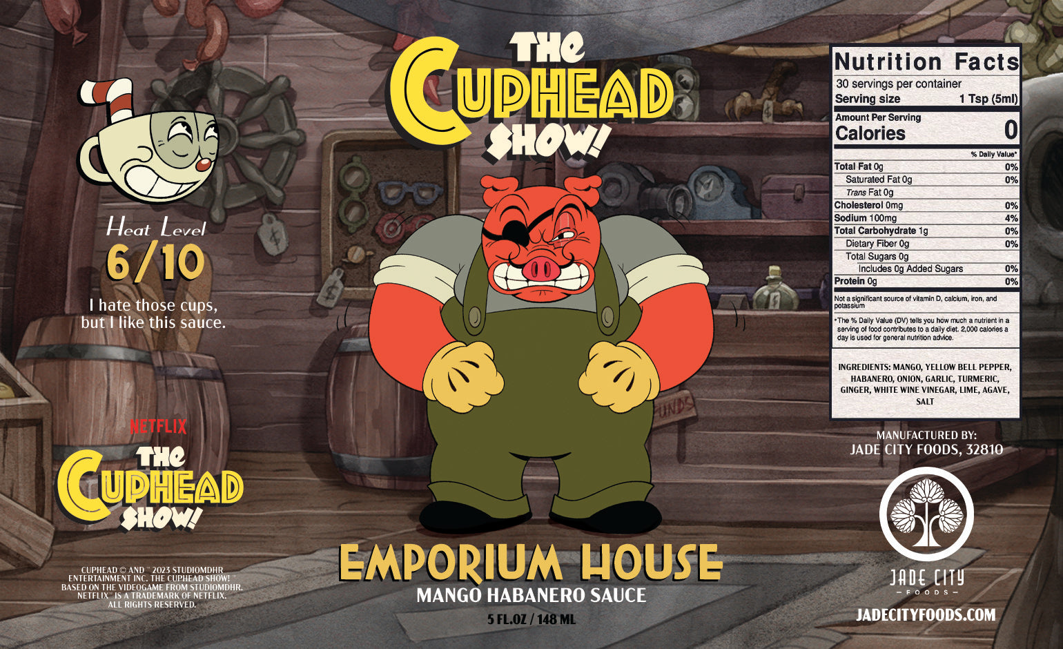 Porkrind's Emporium House Mango Habanero Sauce The Cuphead Show
